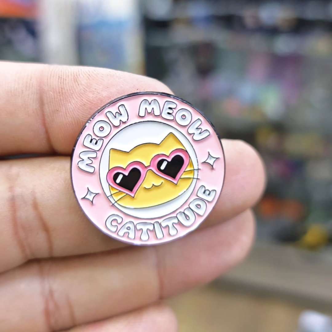 Meow Meow Catitude Cat Pins - alternate view