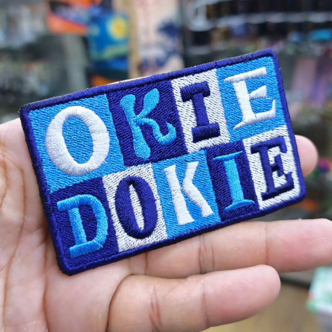Embroidered Patch Okie Dokie 95 x 60 MM - alternate view