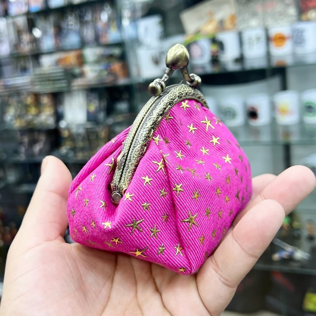 Pink Denim Coin Purse #147 - alternate view