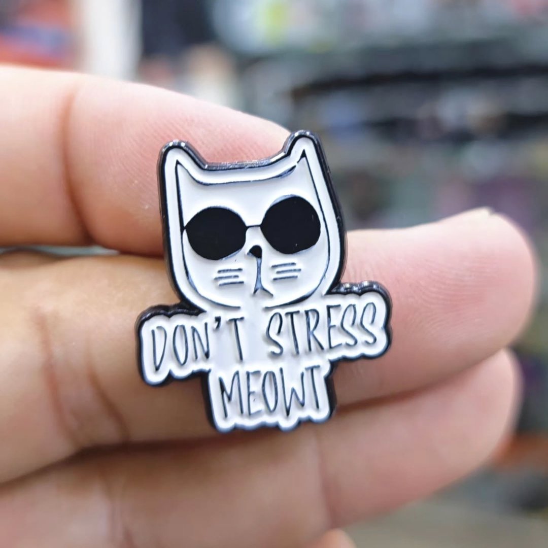 Dont Stress Meowt Cat Pins - alternate view
