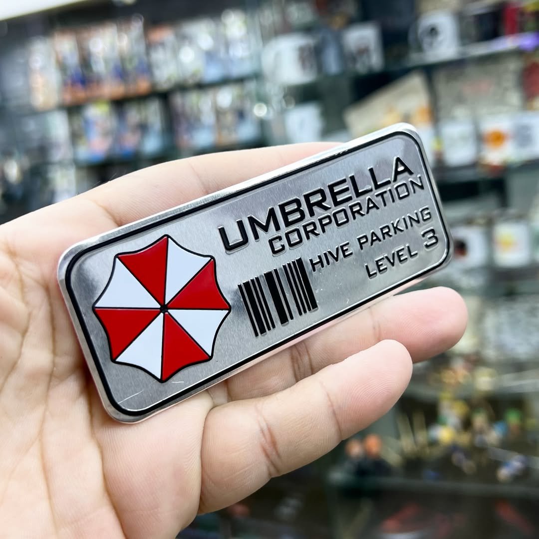 Resident Evil Umbrella Aluminum Stickers - alternate view