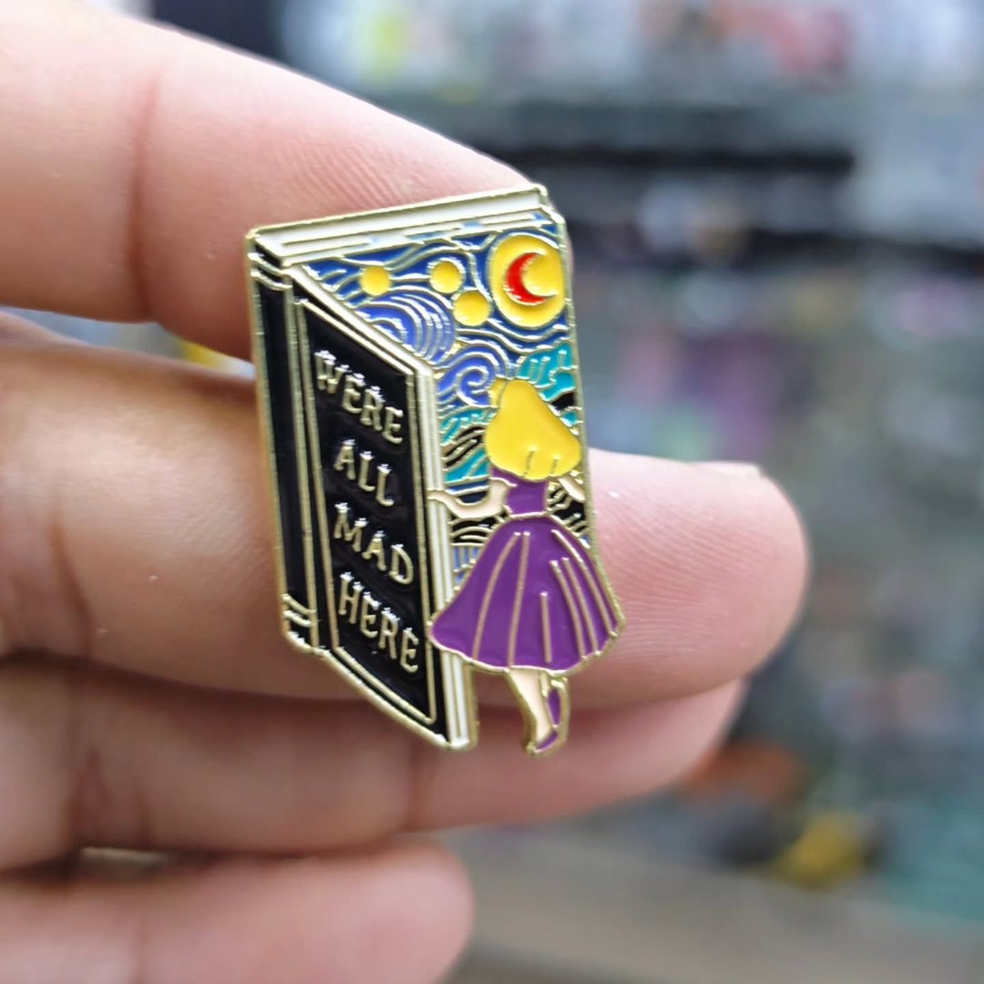 Were All Mad Here Pins - alternate view