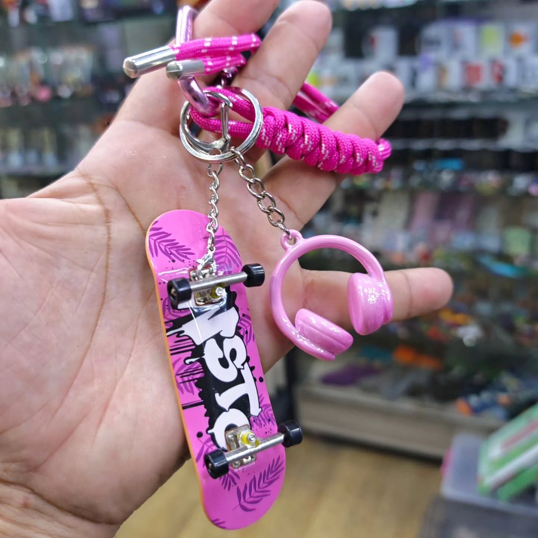 Skateboard Keychain - alternate view
