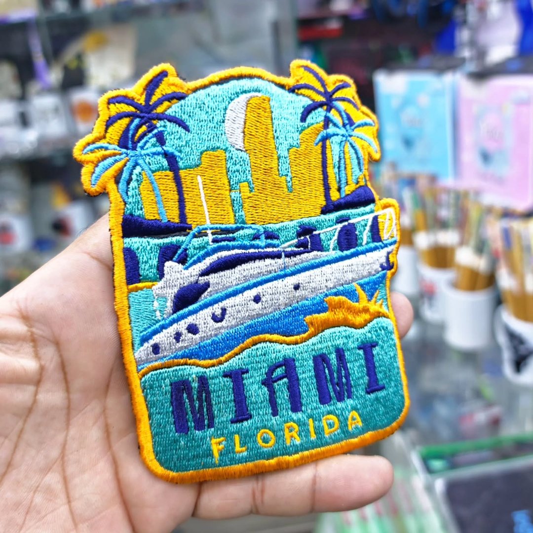 Embroidered patch Miami 130 x 100 MM - alternate view