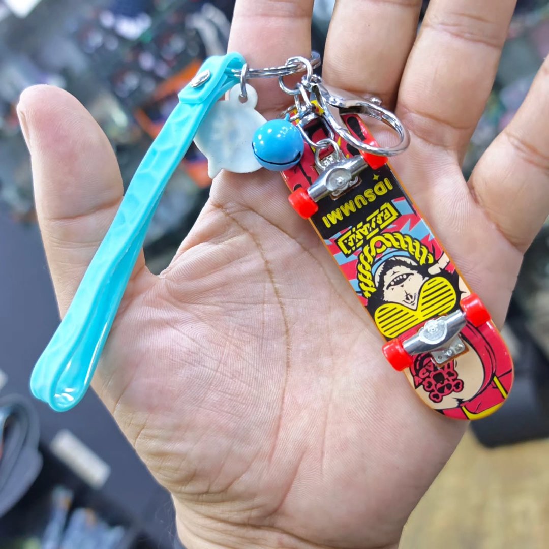 Skateboard Keychain - alternate view