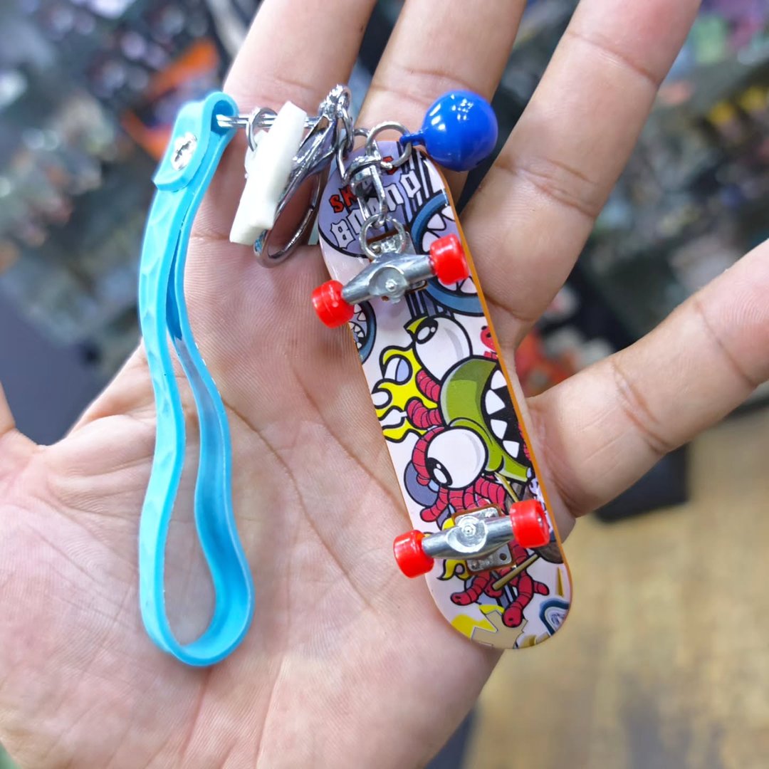 Skateboard Keychain - alternate view