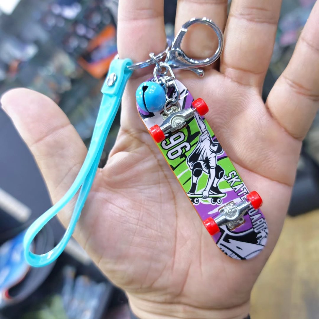Skateboard Keychain - alternate view