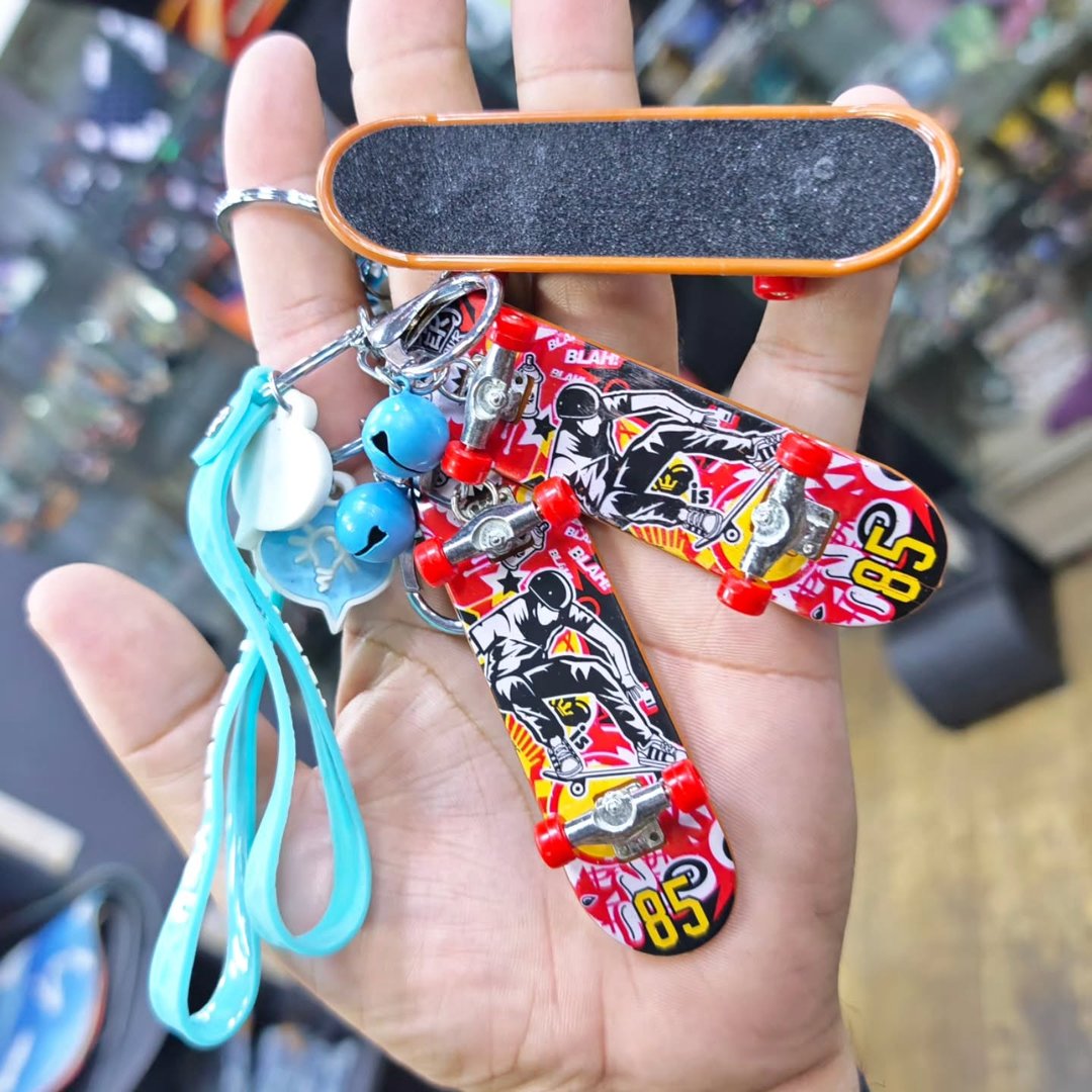 Skateboard Keychain - alternate view