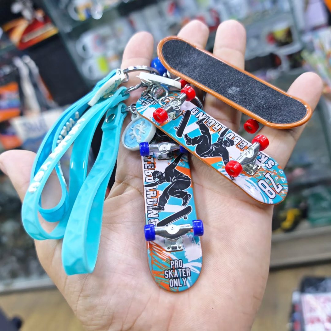 Skateboard Keychain - alternate view