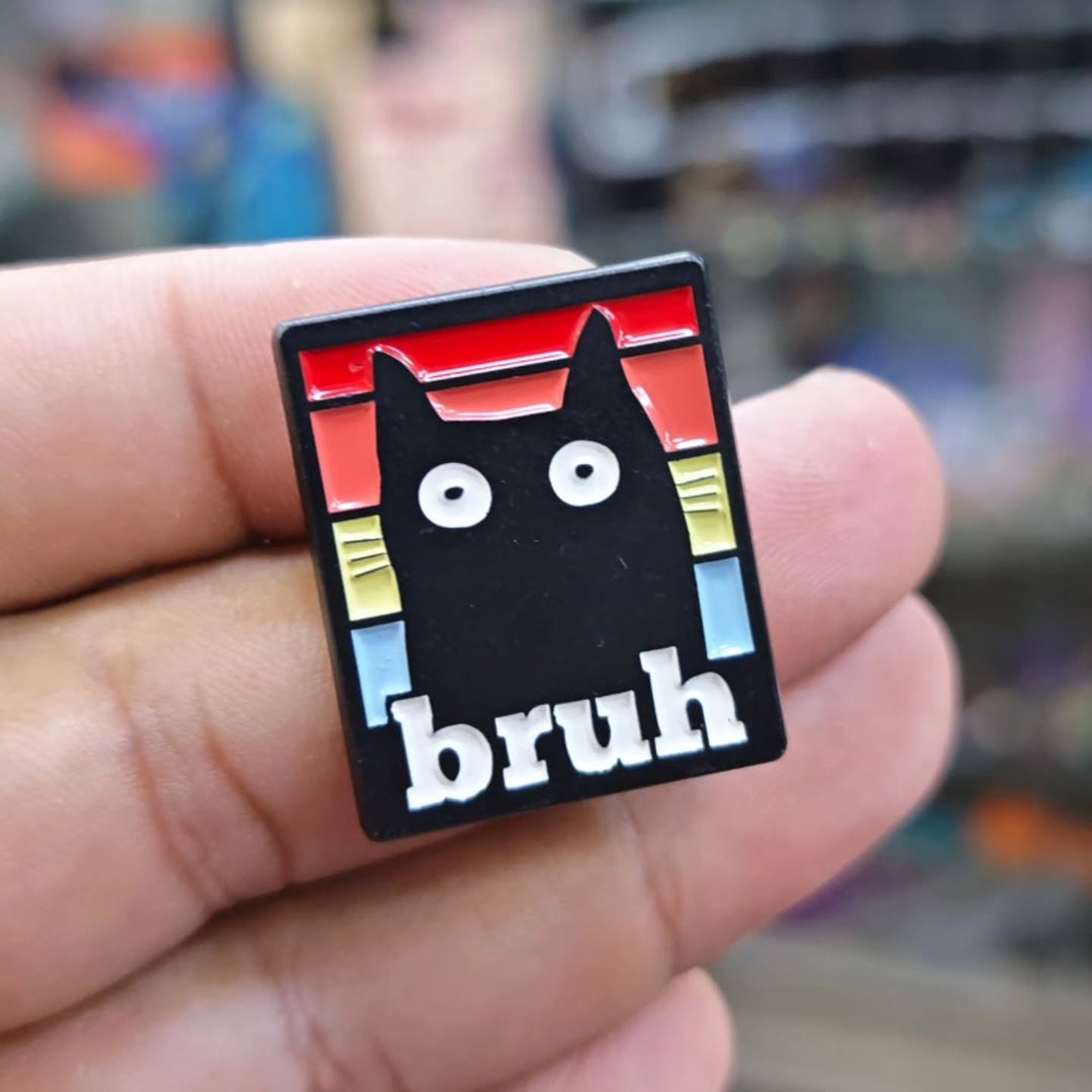 Bruh Cat Pins - alternate view