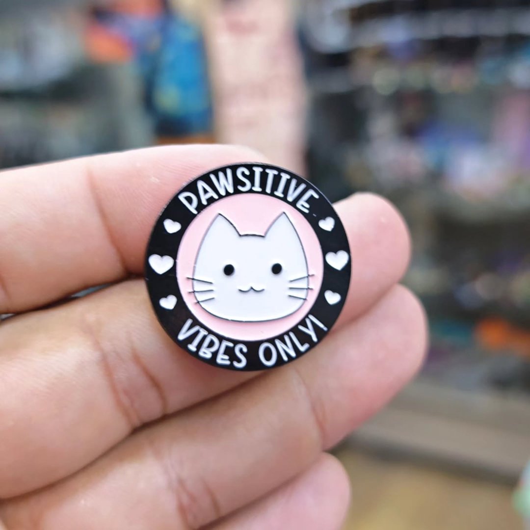 Pawsitive Vibes Only Pins - alternate view