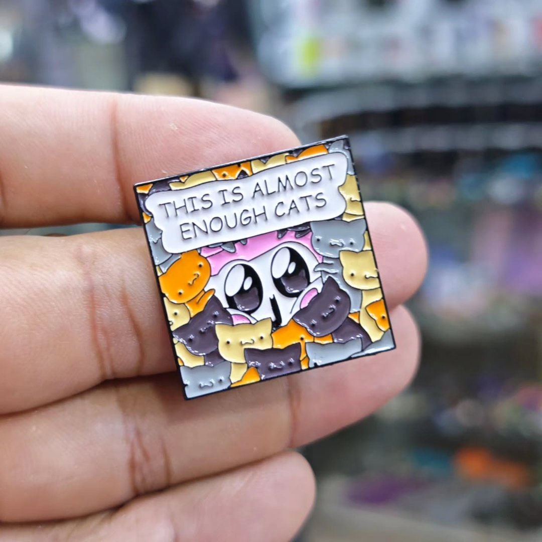 This Is Almost Enough Cats Pins - alternate view