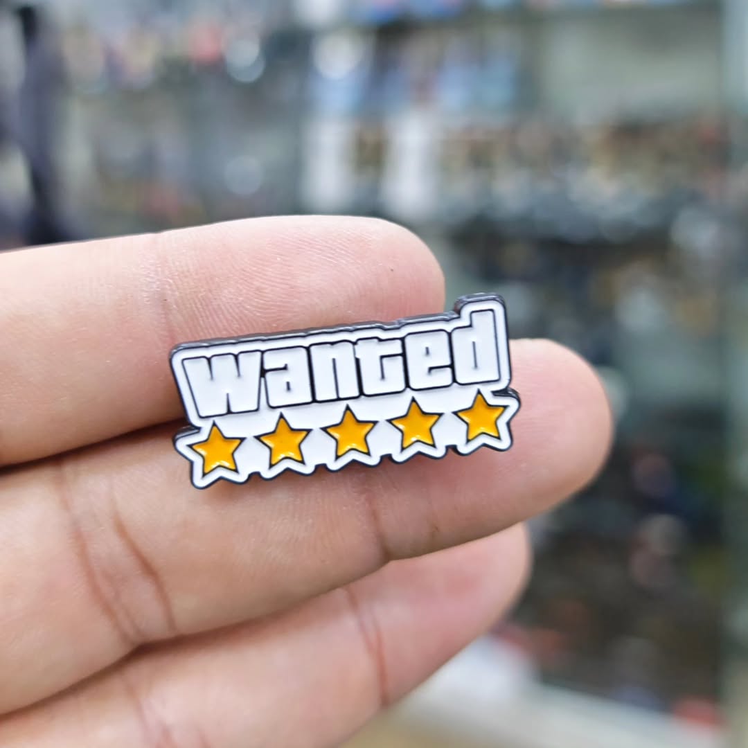 Wanted GTA Gaming Pins - alternate view