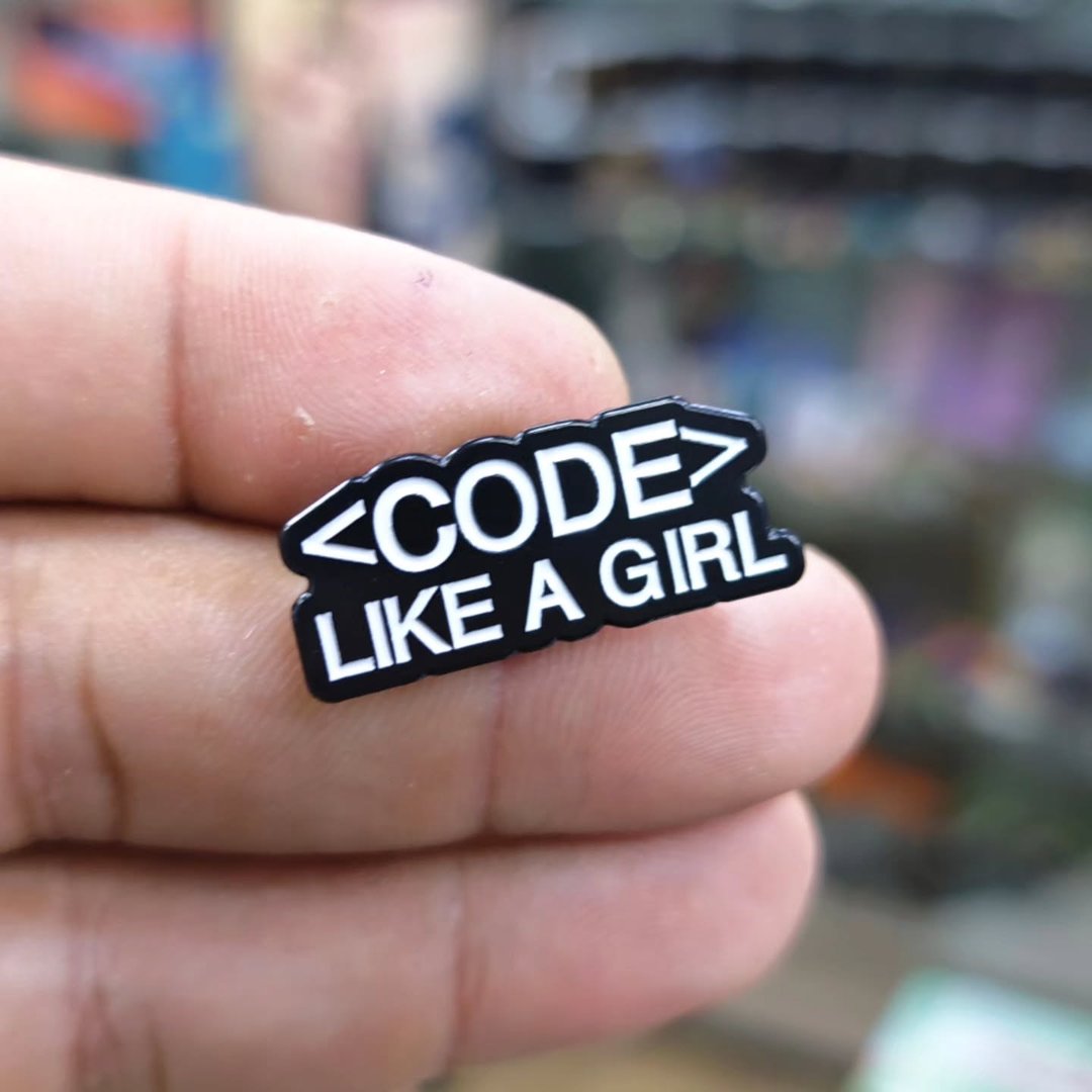 Code A Girl Pins - alternate view