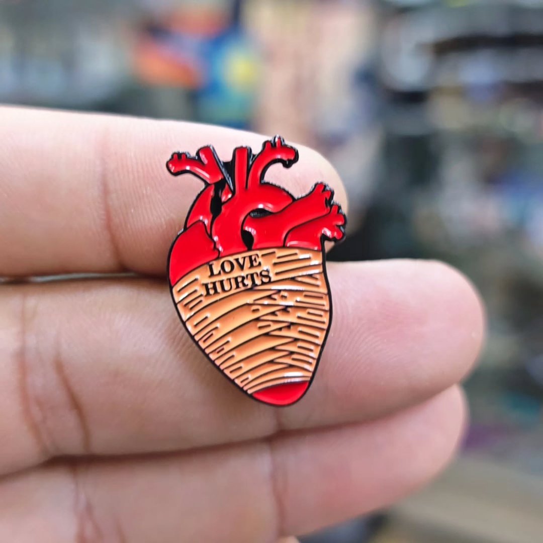 Heart Pins - alternate view