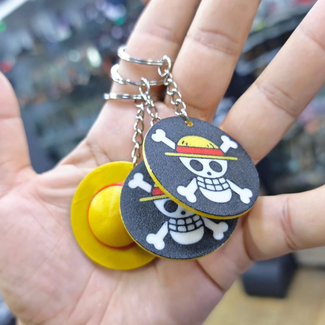 One Piece Luffy Hat Keychain - alternate view