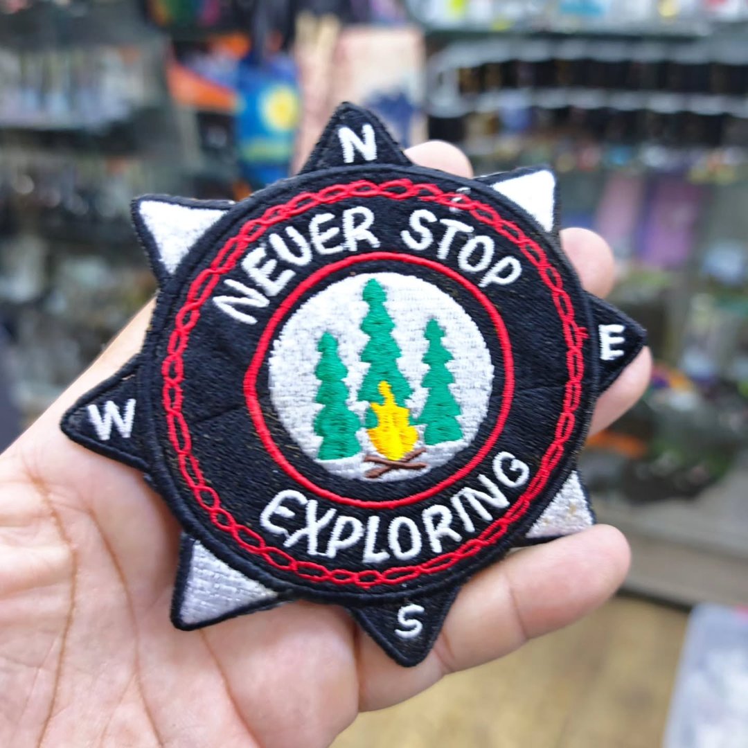 Embroidered Patch Never Stop Exploring 115 x 120 MM - alternate view