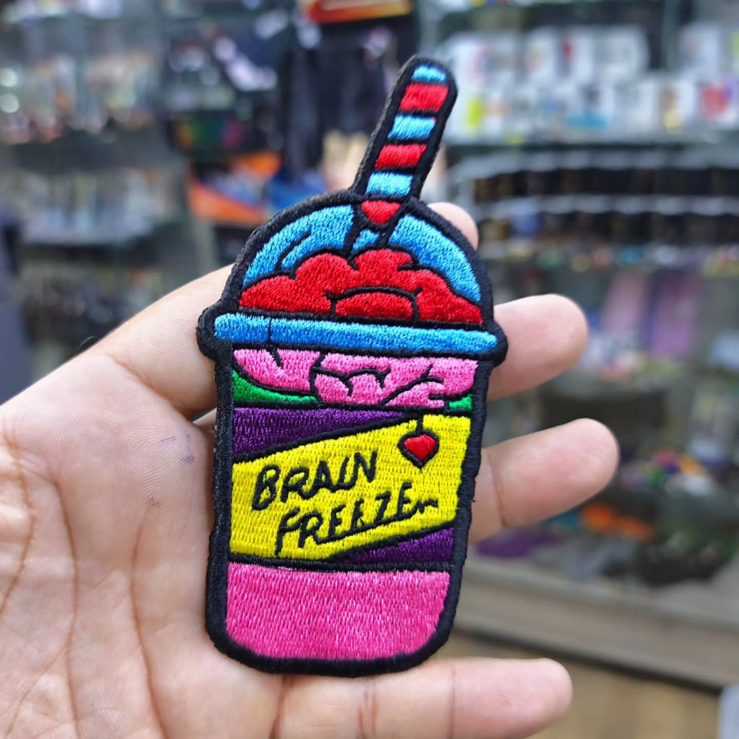 Embroidered Patch Brain Freeze 125 x 65 MM - alternate view