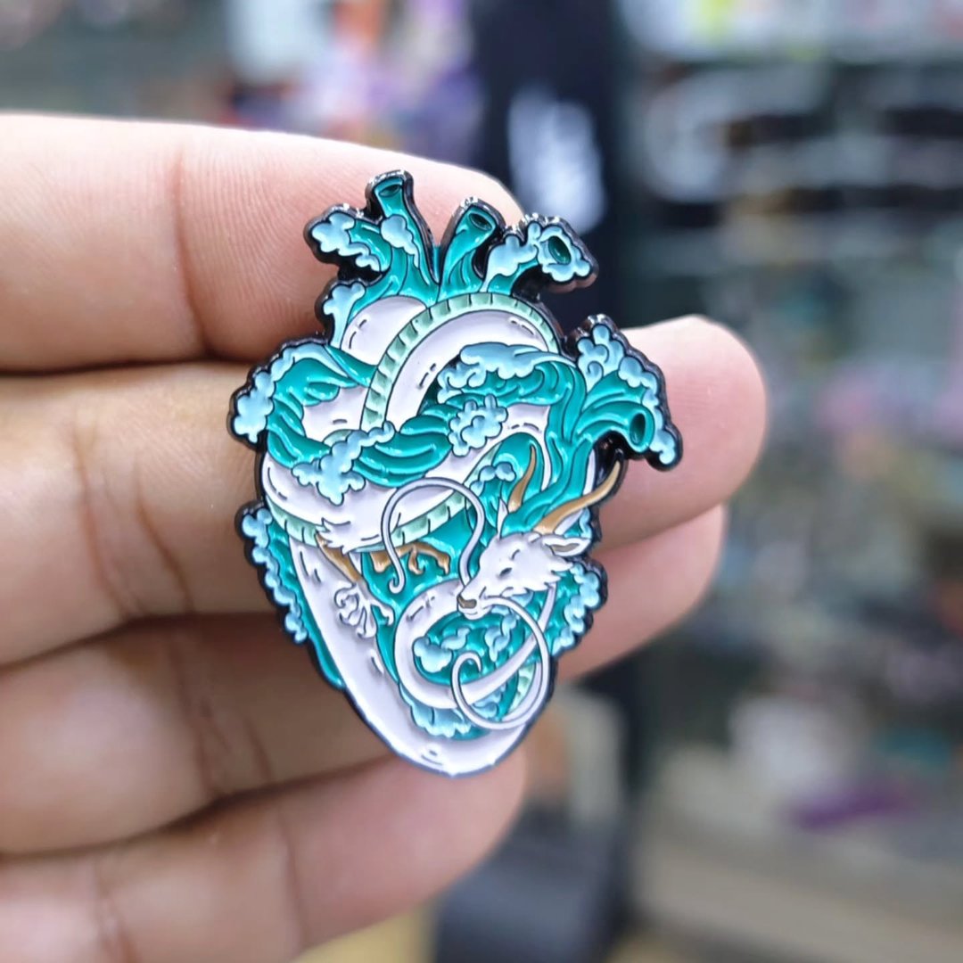 Heart Dragon Pins - alternate view
