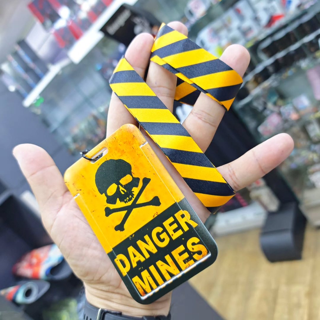 Danger Mines Badge Holder - alternate view