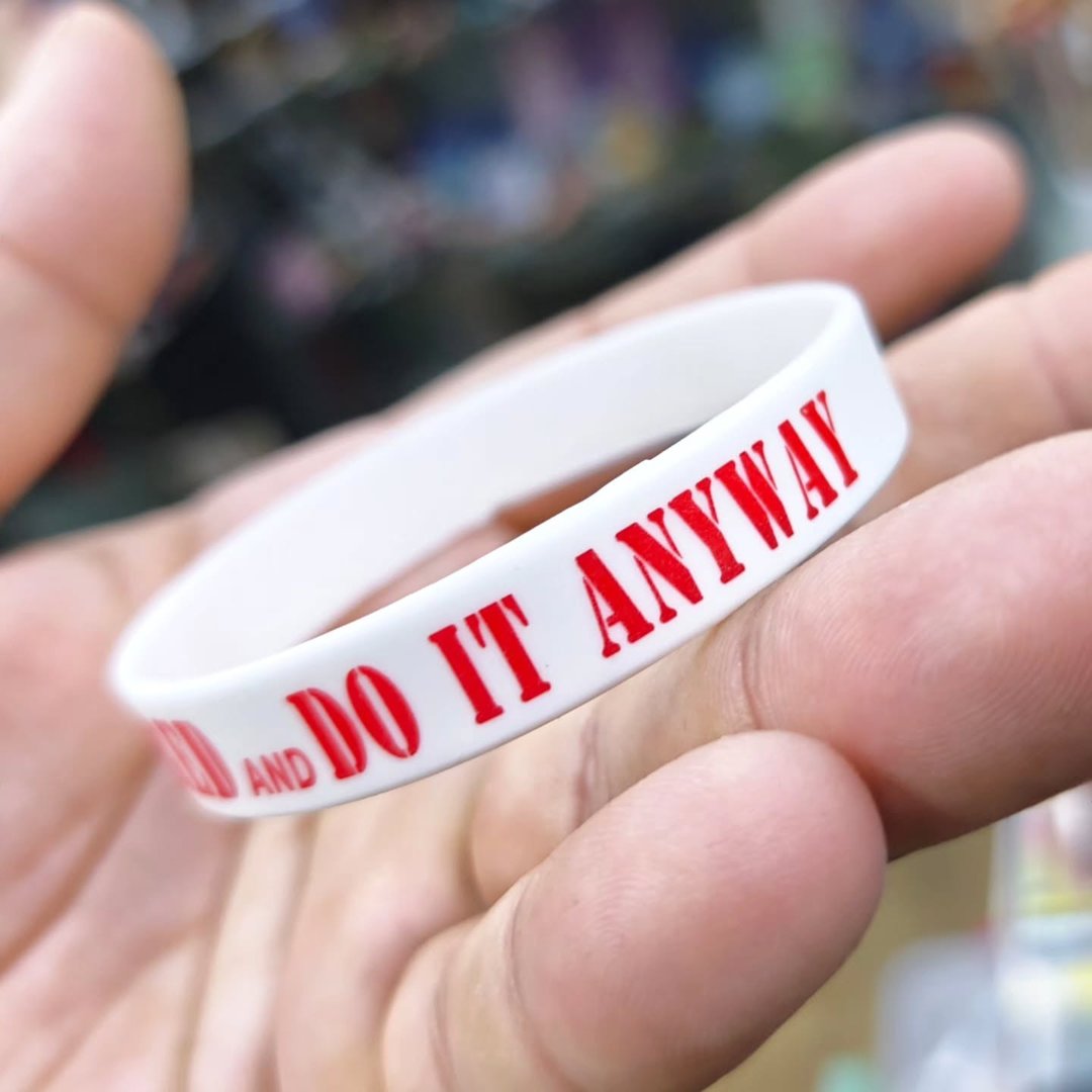 Be Scared And Do It Anyway Silicone Bracelet - alternate view