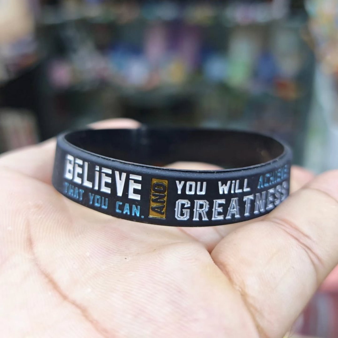 Basketball Believe Greatness Silicone Bracelet - alternate view