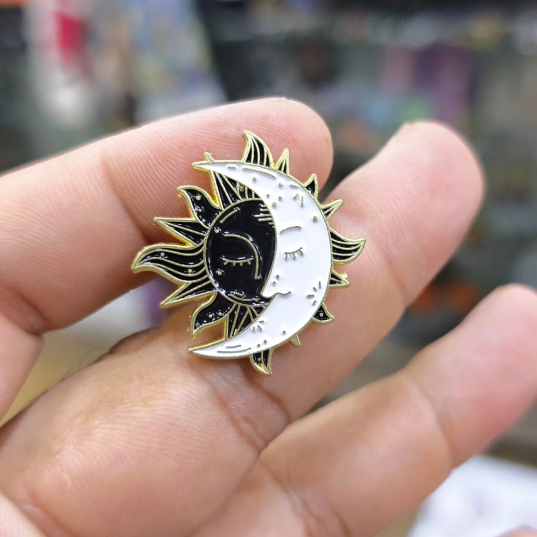 Moon Sun Pins - alternate view