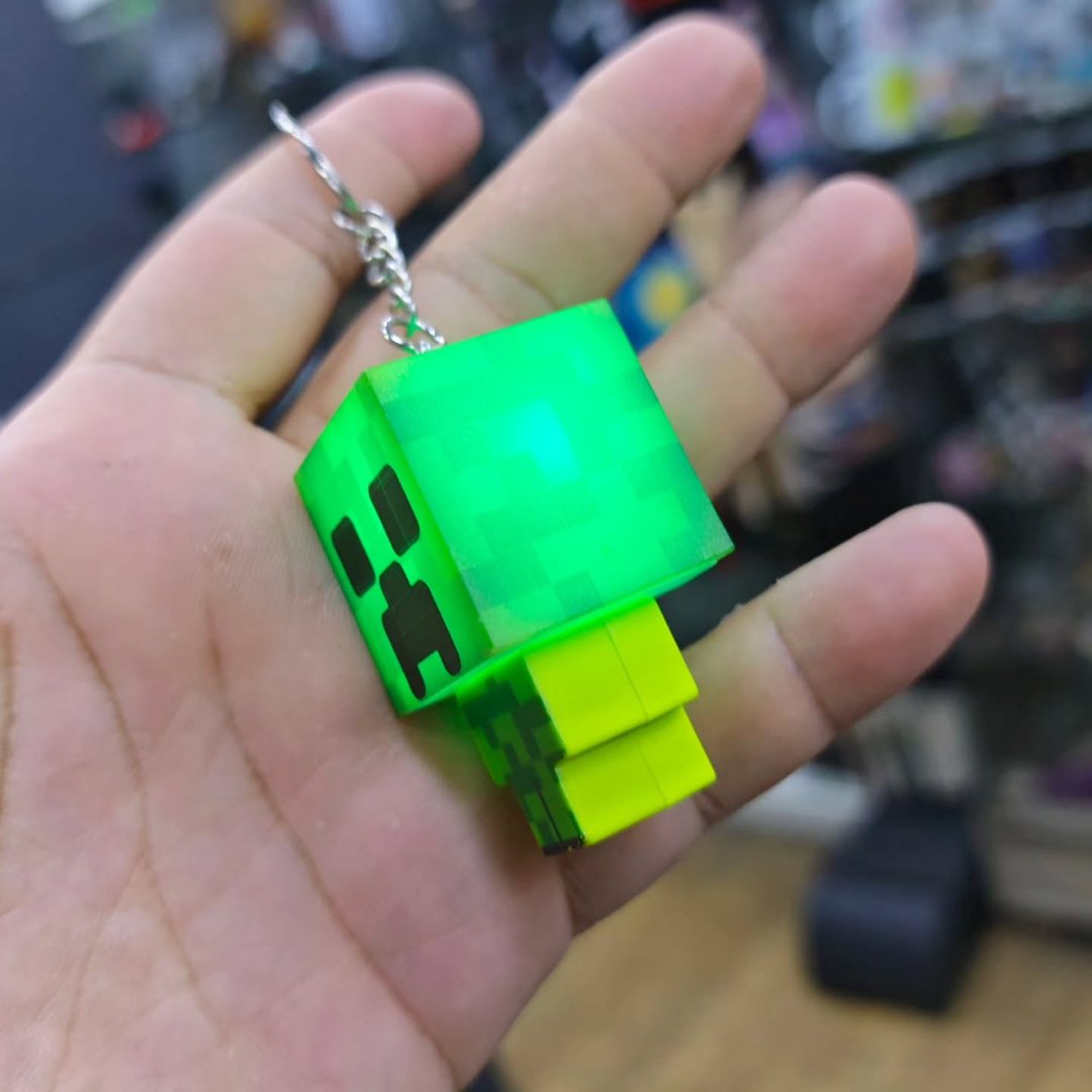 Minecraft LED Keychain - alternate view