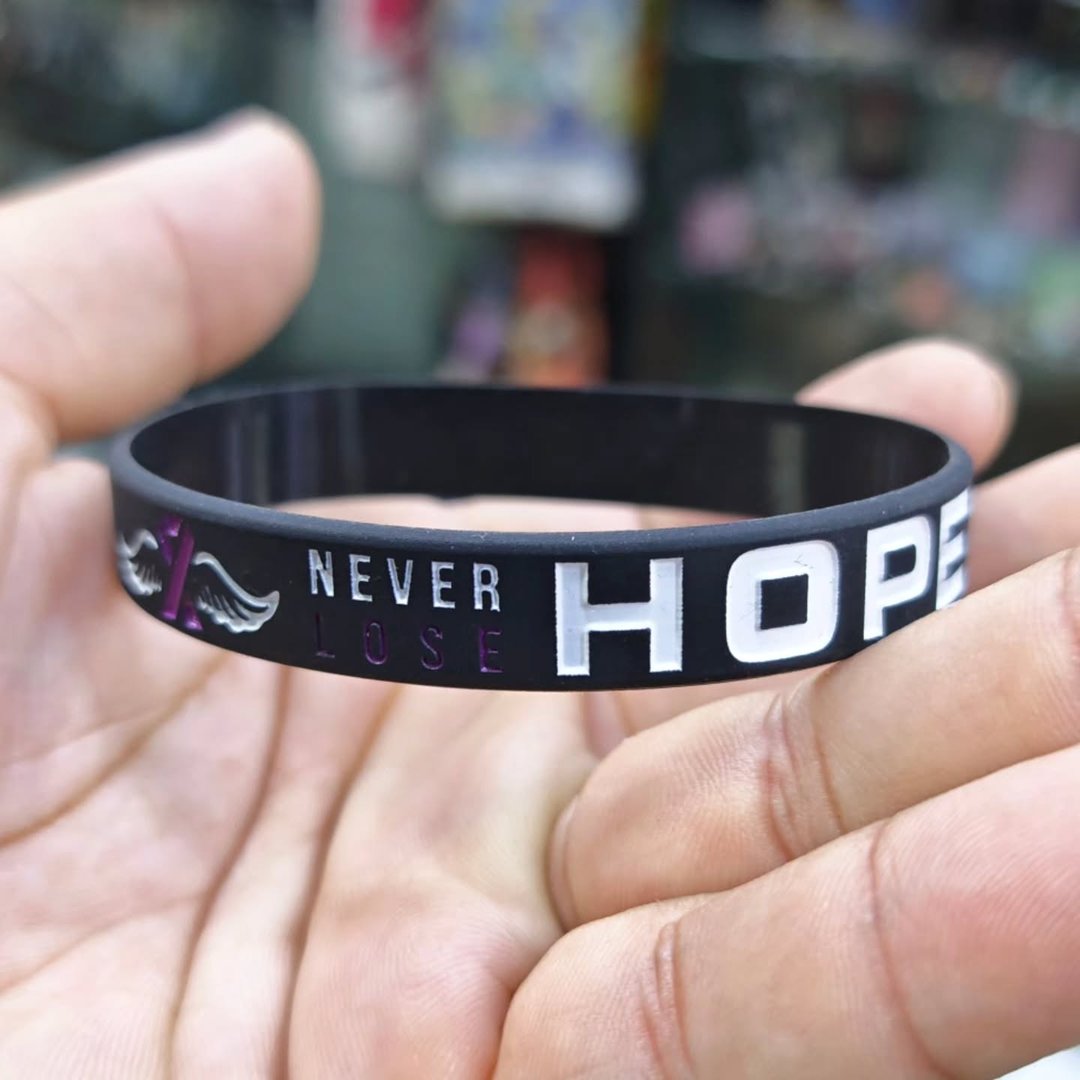 Hope Never Lose Awareness Silicone Bracelet - alternate view