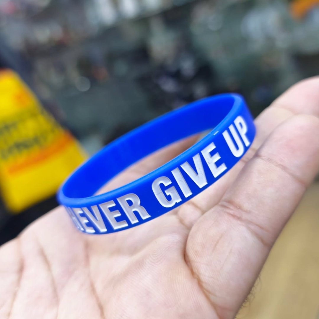 Never Give Up Silicone Bracelet - alternate view