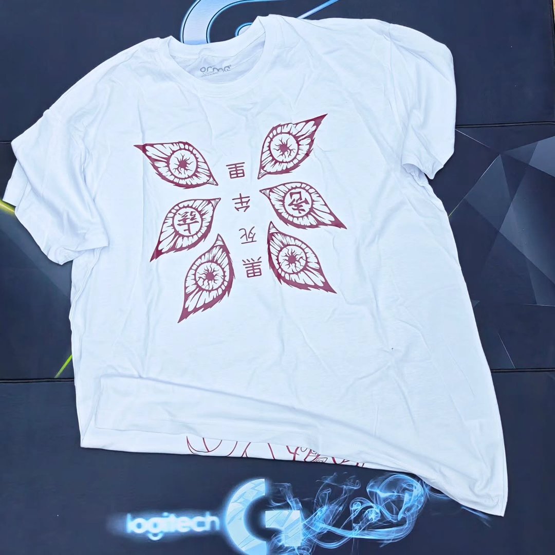 Demon Slayer Kokushibo Taille XL Blanc T-Shirt - alternate view