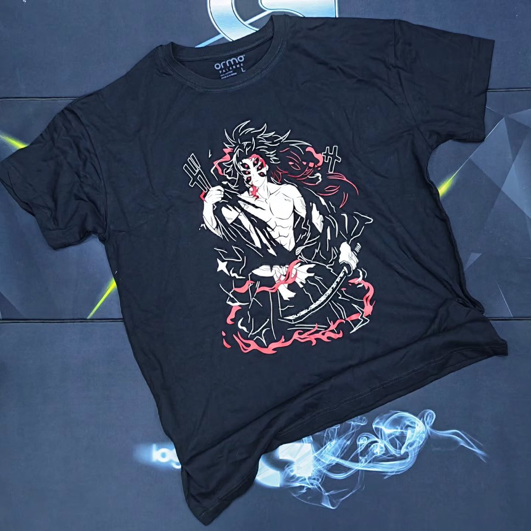 Demon Slayer Kokushibo Taille L Noir T-Shirt - alternate view