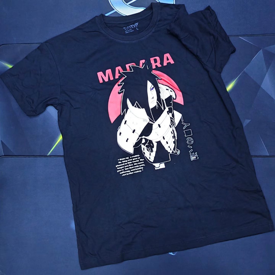 Naruto Madara Taille L Noir T-Shirt - alternate view