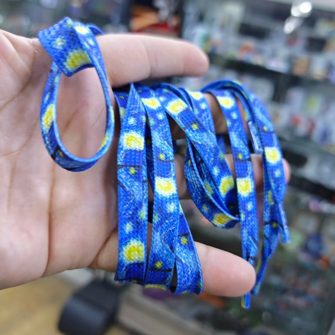 Van Gogh Starry Night Shoe Laces - alternate view