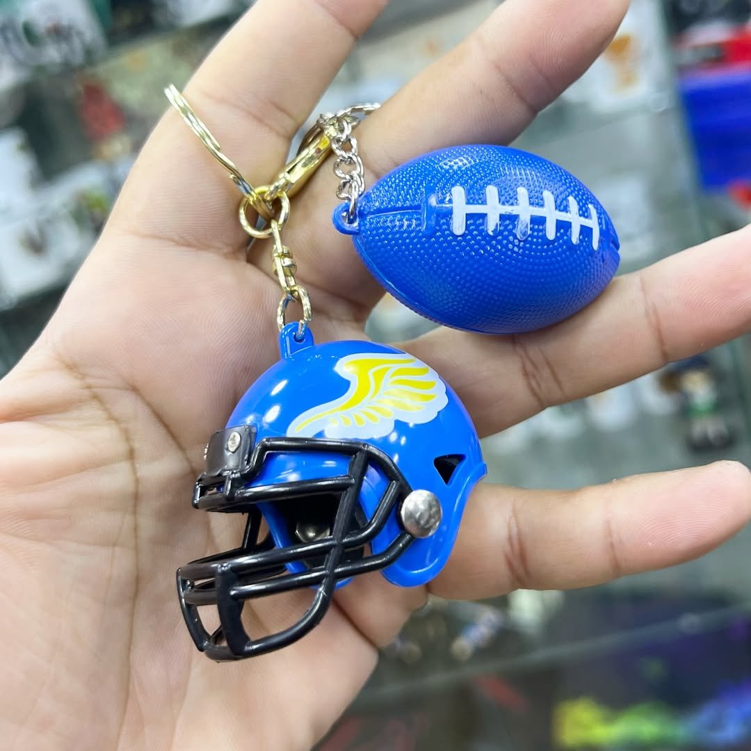 American Football Keychain Bleu #50 - alternate view