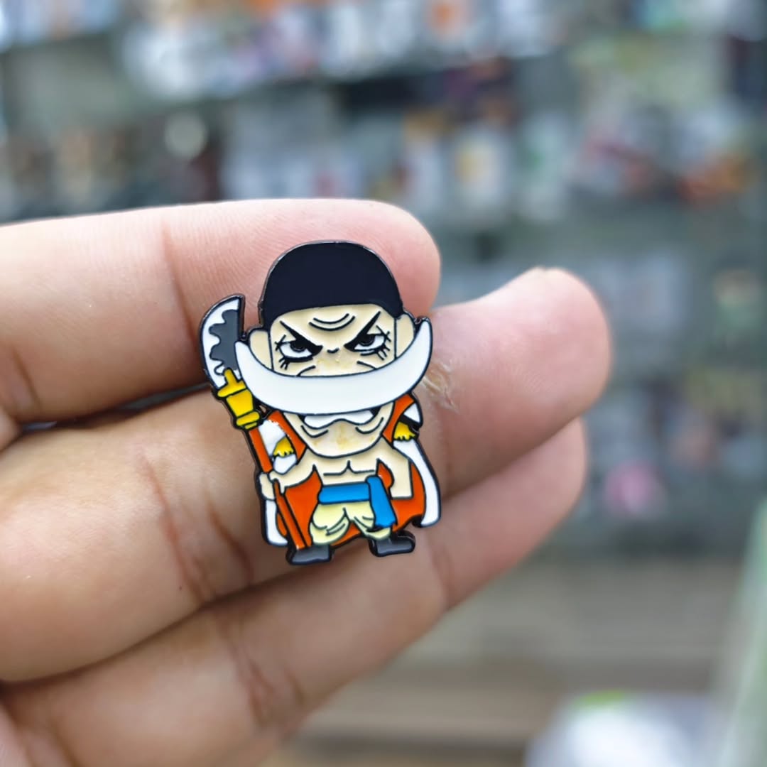 One Piece White Beard Pins - alternate view