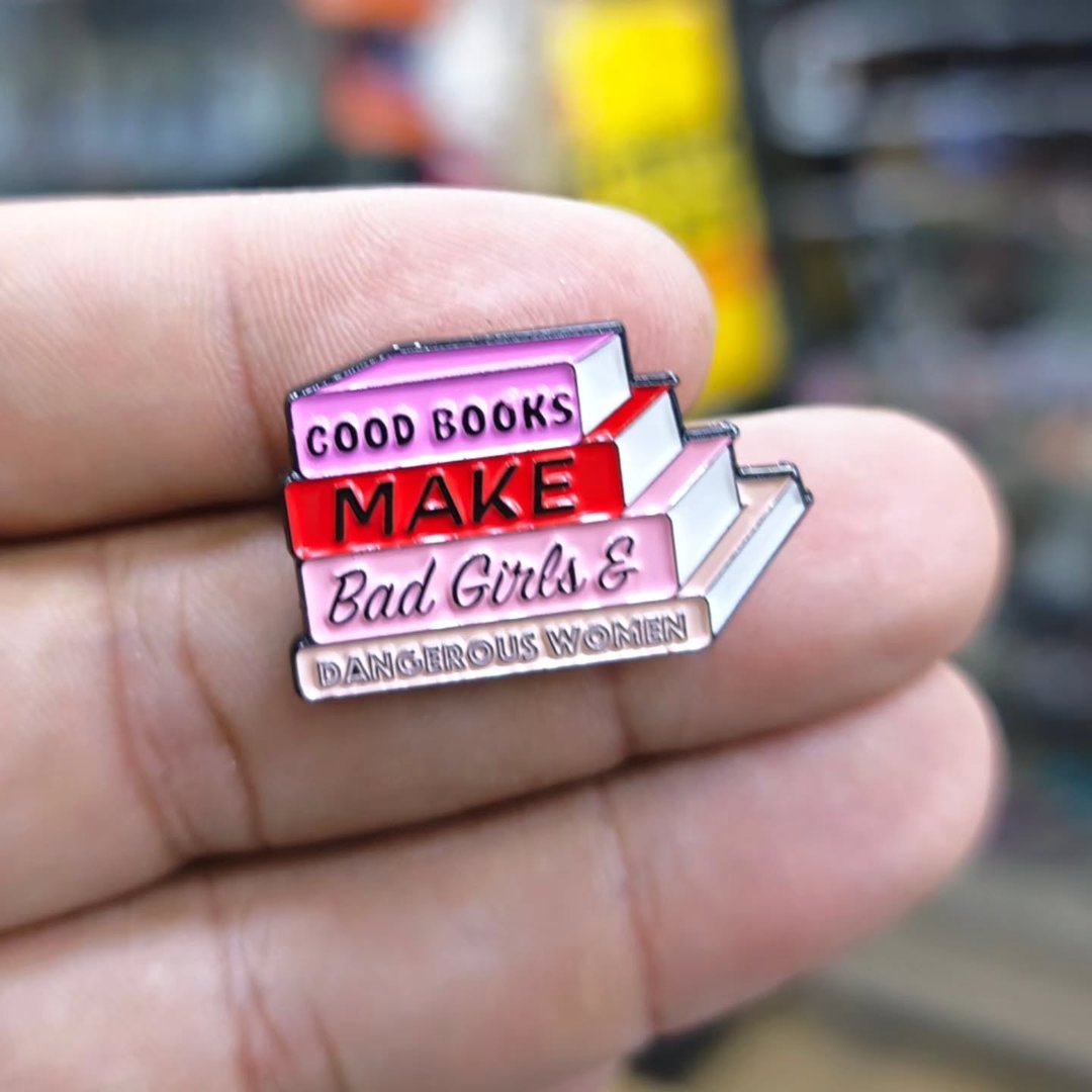 Good Books Make Bad Girls Pins - alternate view