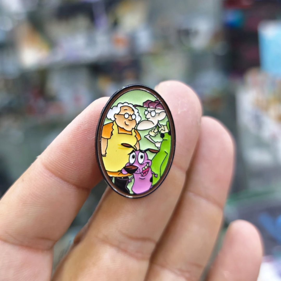 Cowardly Dog Pins - alternate view