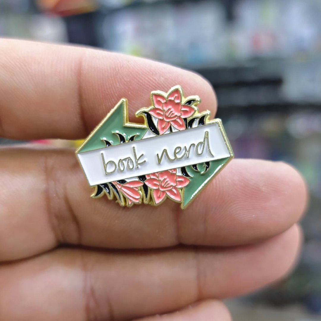 Book Nerd Pins - alternate view
