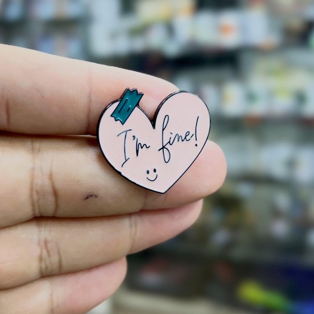Im Fine Heart Pins - alternate view
