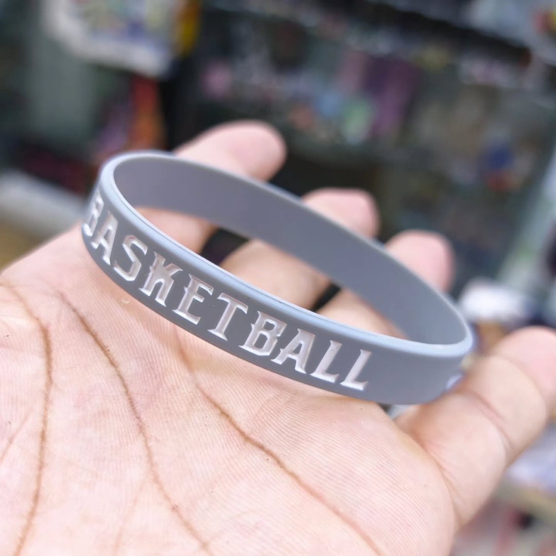 Basket Ball Never Give Up Silicone Bracelet - alternate view