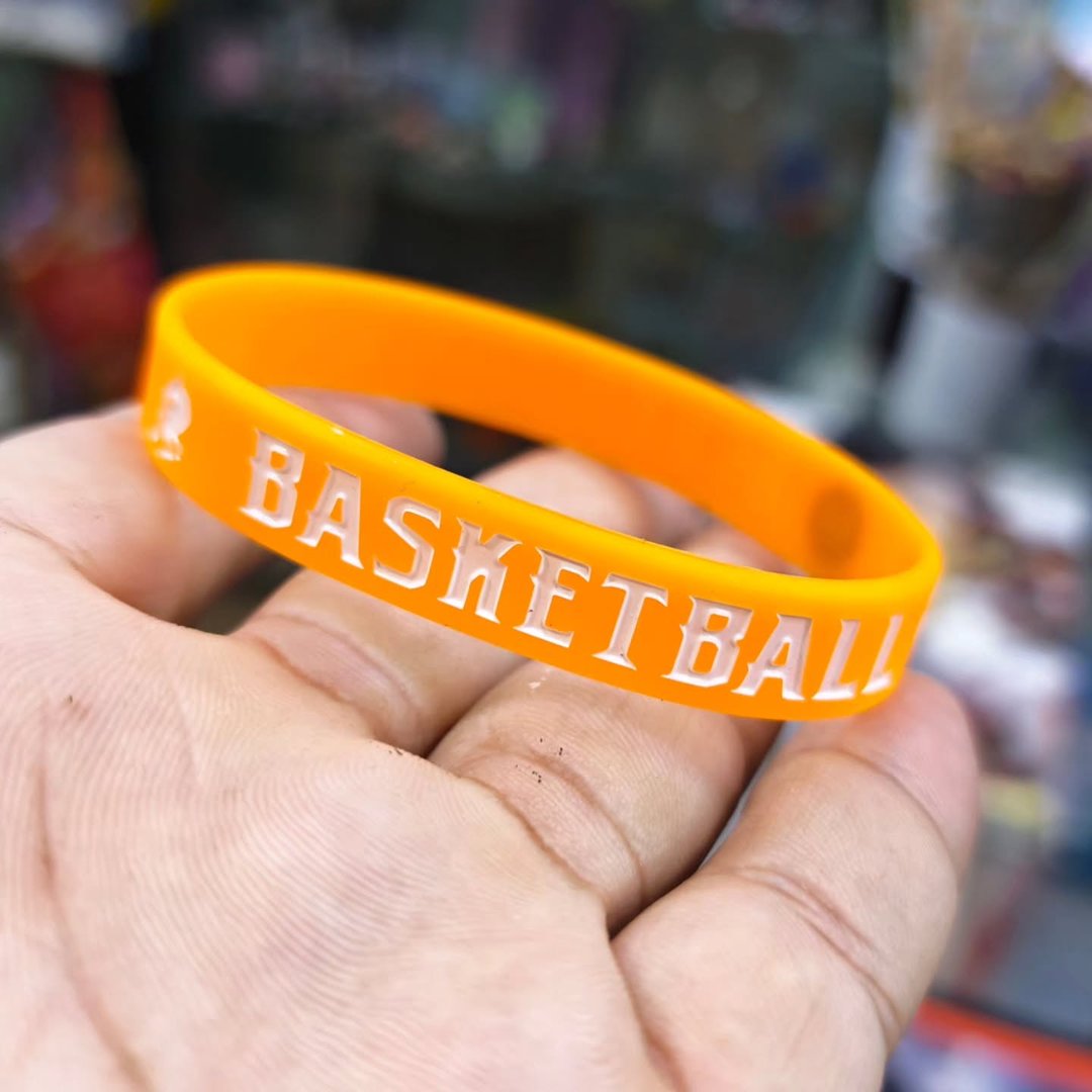 Basket Ball Never Give Up Silicone Bracelet - alternate view