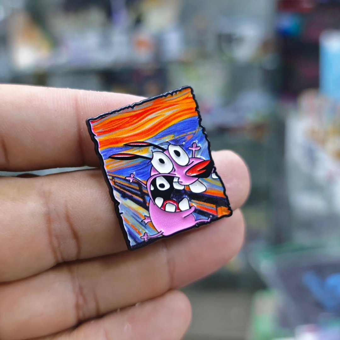 Cowardly Dog Pins - alternate view