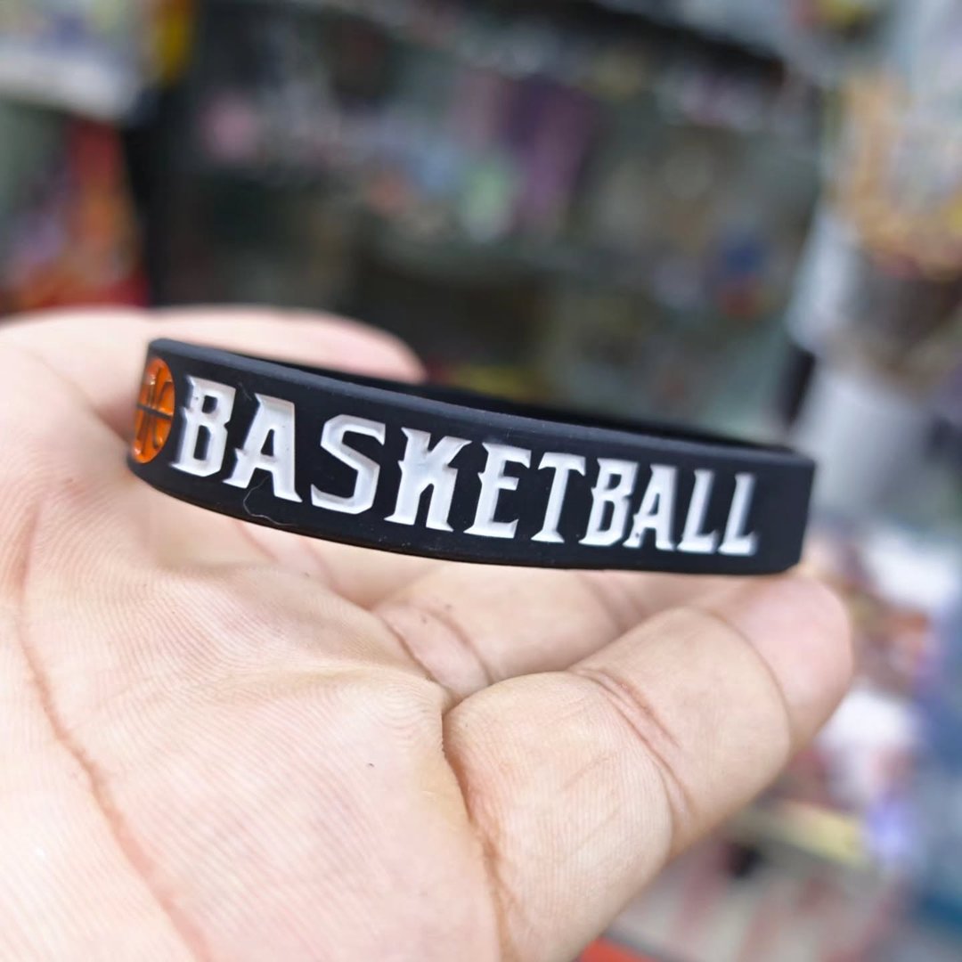 Basket Ball Never Give Up Silicone Bracelet - alternate view