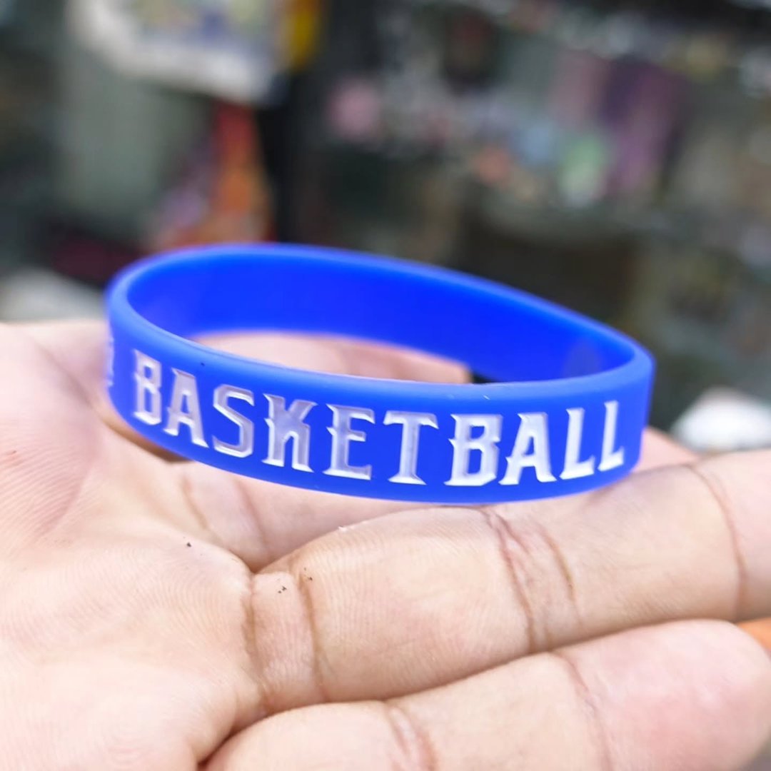 Basket Ball Never Give Up Silicone Bracelet - alternate view