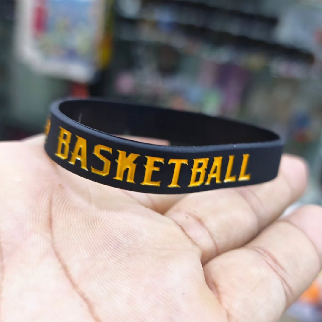 Basket Ball Never Give Up Silicone Bracelet - alternate view