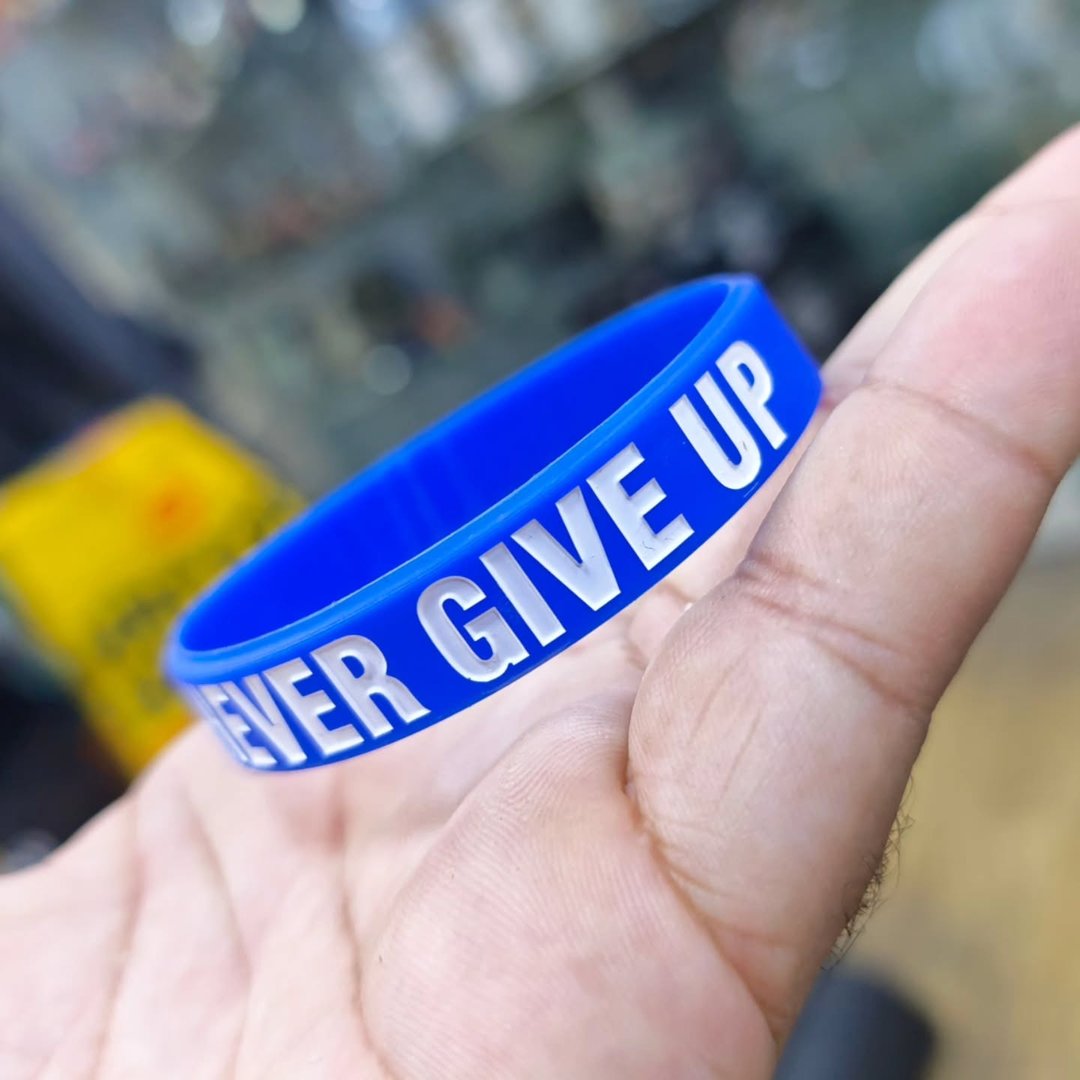 Never Give Up Silicone Bracelet - alternate view