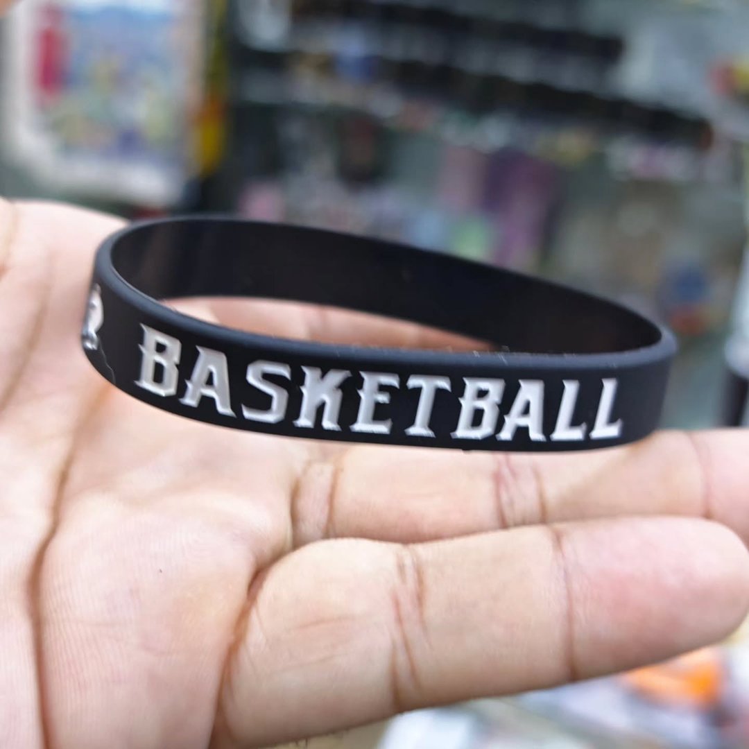 Basket Ball Never Give Up Silicone Bracelet - alternate view
