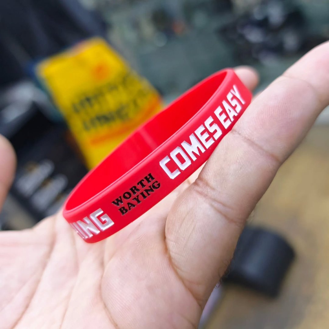 Nothing Comes Easy Silicone Bracelet - alternate view