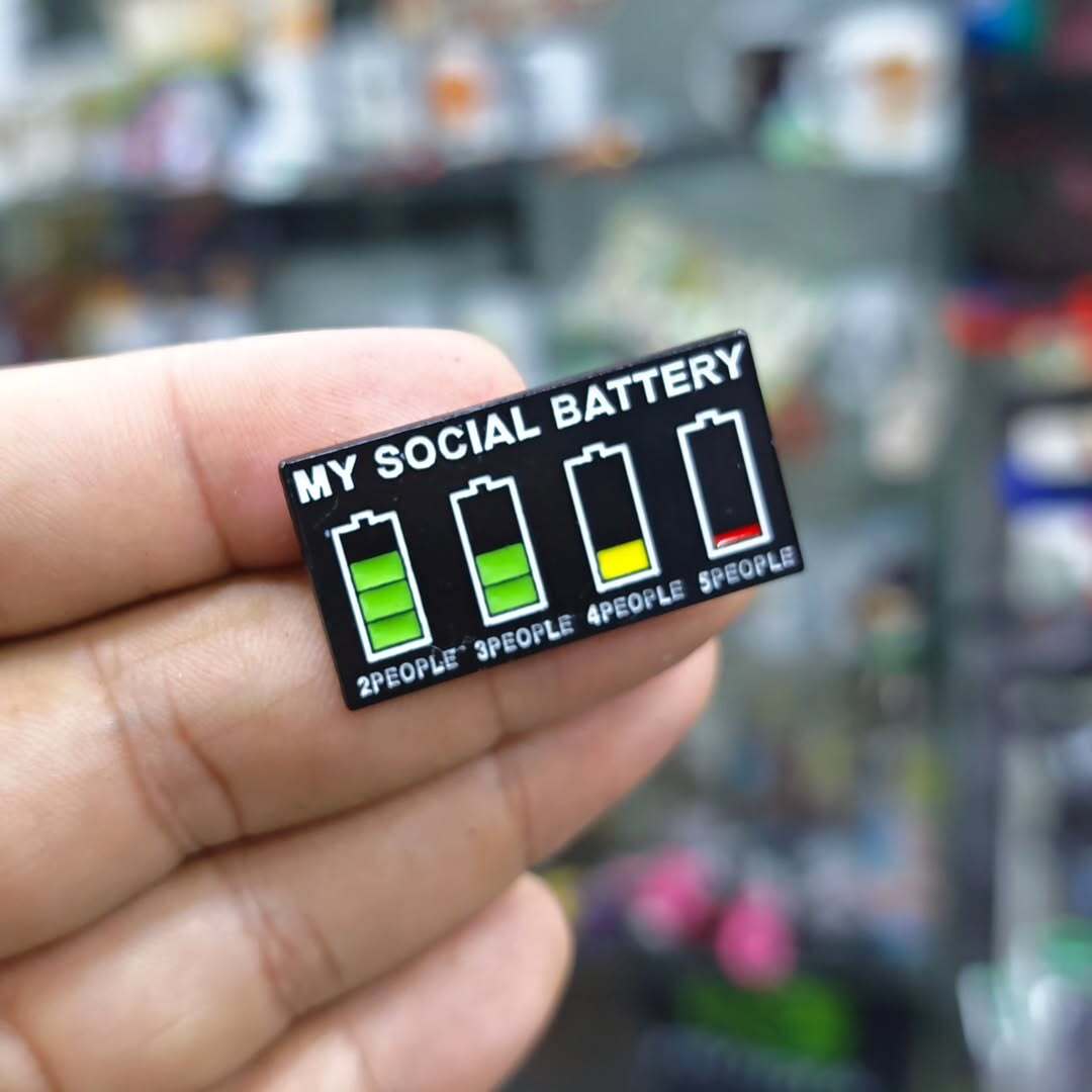 My Social Battery Pins - alternate view